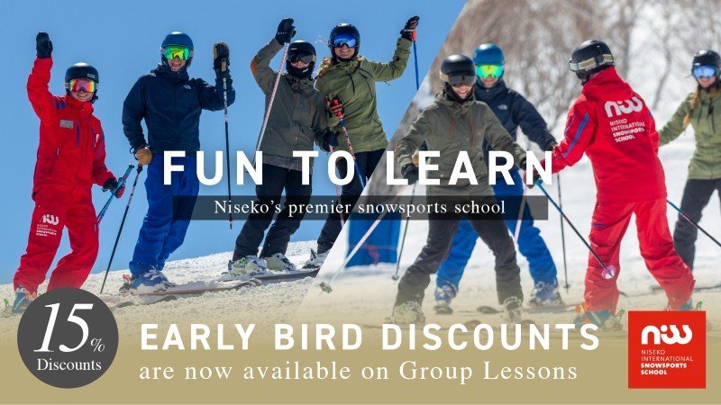 niss early bird special discount niseko ski lesson